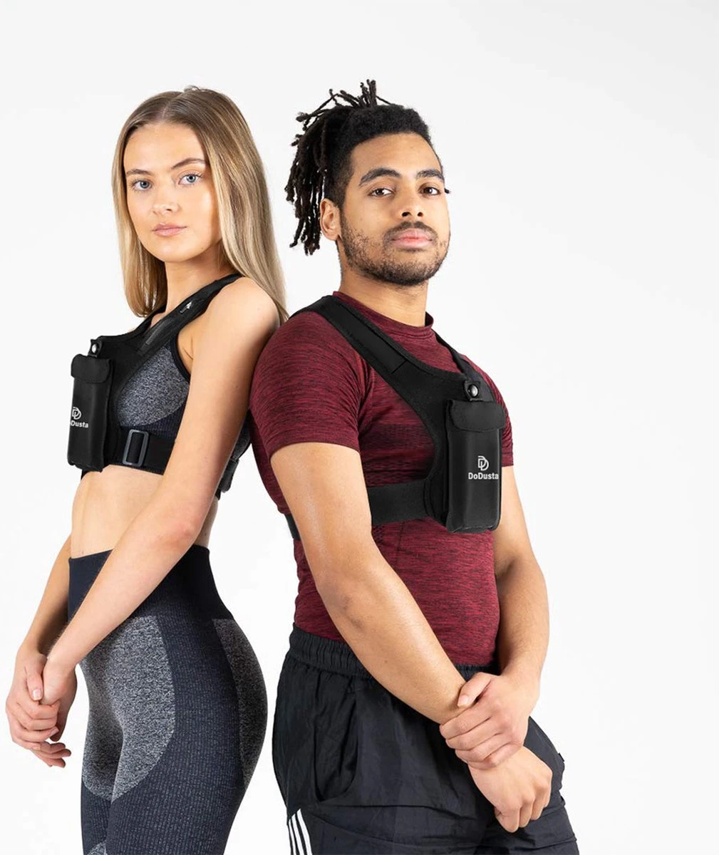 DoDusta Hardloopvest Met Telefoonhouder - Hardloop Telefoonhouder - Reflectievest - Met Verlichting - Unisex - Zwart 7 DoDusta Hardloopvest Met Telefoonhouder - Hardloop Telefoonhouder - Reflectievest - Met Verlichting - Unisex - Zwart - Afbeelding 7
