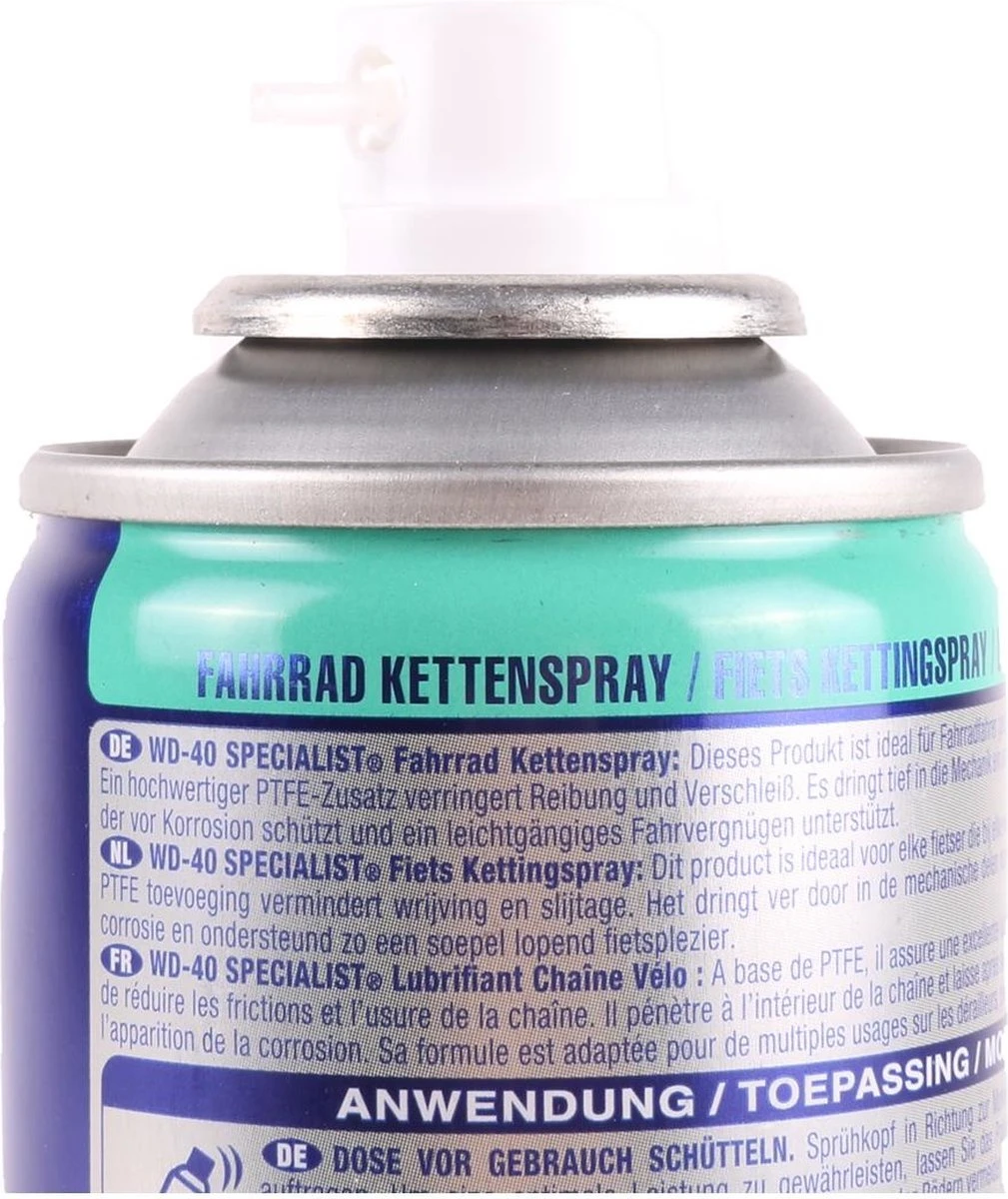 WD-40 Specialist® Fiets Kettingspray - 250ml - Smeerolie - Smeermiddel - Maximale Smering En Vermindert Slijtage 3 WD-40 Specialist® Fiets Kettingspray - 250ml - Smeerolie - Smeermiddel - Maximale Smering En Vermindert Slijtage - Afbeelding 3