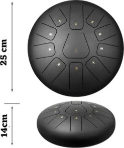 Vevor® Steel Tongue Drum - 25 Cm - 11 Noten - Hangdrum - Yoga Drum - Handpan - Zwart 6 Vevor® Steel Tongue Drum - 25 Cm - 11 Noten - Hangdrum - Yoga Drum - Handpan - Zwart -Merkloos Verkoop 1011x1200