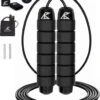All Black Nutrition Springtouw Met Gewicht - Sport Speedrope - Conditie & Krachttraining - Verzwaard - Inclusief Zweetbandjes En Draagtas
