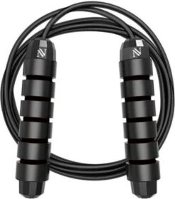 Nuvance - Professioneel Sport Springtouw - Verstelbaar - Speedrope - Jump Rope - Voor Volwassenen En Kinderen - Zwart