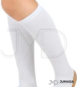 Merkloos Jumada's Steunkousen / Compressiekousen - Elastische Hardloop / Sport / Vliegtuig Compressie Sokken - Reissokken / Reis Kousen - Running Travel Socks - Heren / Dames - Set Van 1 Paar - Steunkousen Kopergeweven - Maten L/XL - Wit/Bruin -Merkloos Verkoop 1060x1200 1