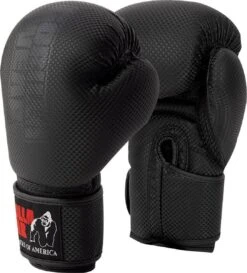 Gorilla Wear Montello - Bokshandschoenen - Boxing Gloves - Boksen - Zwart/Rood - 16 Oz