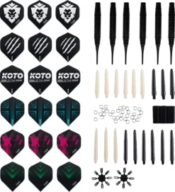 2 KOTO Black Brass Soft Tip Darts + 90 Accessoires - Dartpijlen - Voor Elektronische Dartborden -Merkloos Verkoop 1092x1200 8