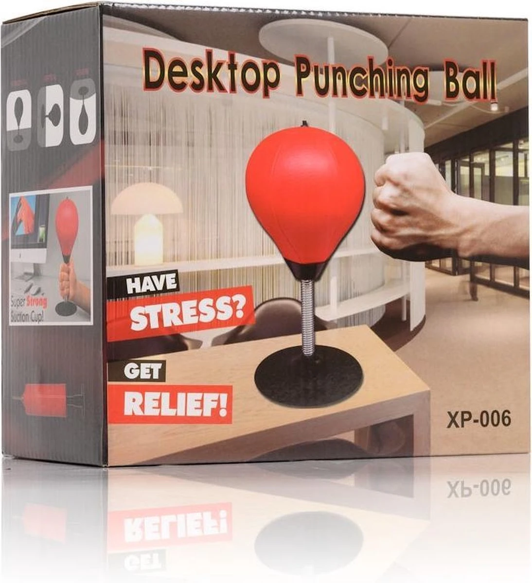 Merkloos Decopatent® Boksbal Tafelmodel - Stressbal - Mini Bokszak - Punching Ball - Tafel Boksbal Bureau Op Voet - Volwassenen & Kinderen 2 Merkloos Decopatent® Boksbal Tafelmodel - Stressbal - Mini Bokszak - Punching Ball - Tafel Boksbal Bureau Op Voet - Volwassenen & Kinderen - Afbeelding 2