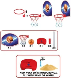 Basketbalset - Basketbal Standaard Kinderen - Basketbalring - Basketbalpaal In Hoogte Verstelbaar- Basketbalnetje - Gratis Basketbal -Merkloos Verkoop 1099x1200 1