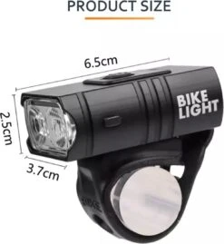 Fietslamp LED, Fietslicht, Fietsverlichting, Racefiets, Voorlicht, Oplaadbaar, Micro USB, Verstelbaar, Zwart -Merkloos Verkoop 1101x1200 5