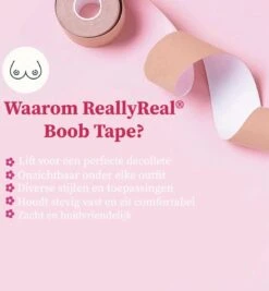 Merkloos Boob Tape - 100% Huidvriendelijk - Plak BH - 5 Meter - Fashion Tape - Borst Tape - Booblifting Effect -Merkloos Verkoop 1110x1200 2