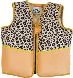 Swim Essentials Zwemvest Kind - Beige Panterprint - 18-30 Kg - 4-6 Jaar