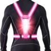 Nince Hardloop Verlichting Van Hoge Kwaliteit USB Oplaadbaar - Hardloopverlichting Roze - Reflecterend Vest