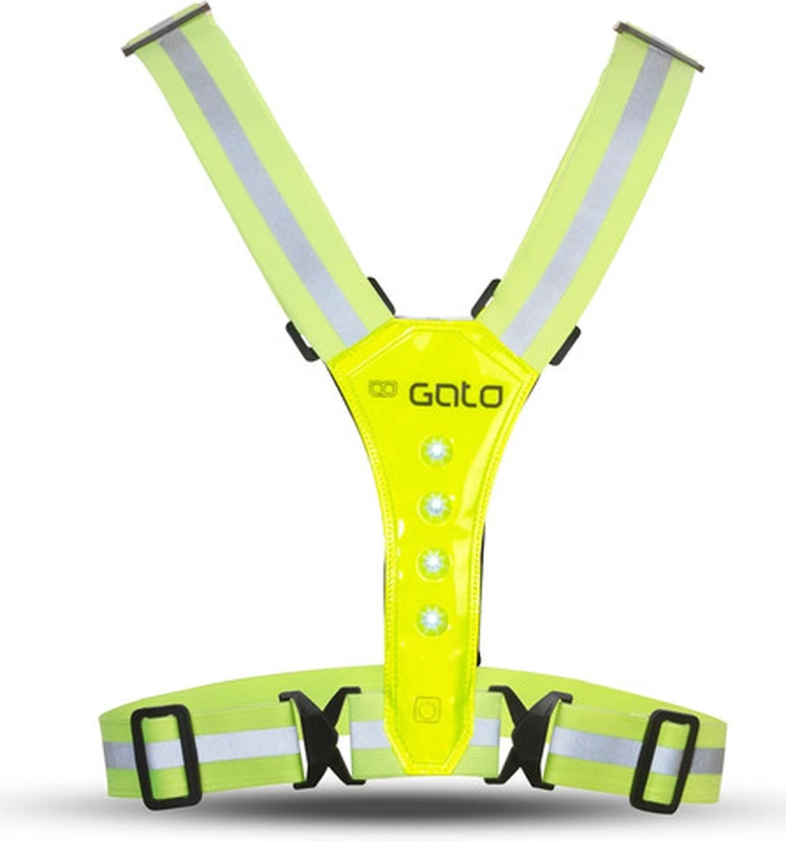 Gato Sports - LED USB SPORT VEST - USB - Geel 3 Gato Sports - LED USB SPORT VEST - USB - Geel - Afbeelding 3