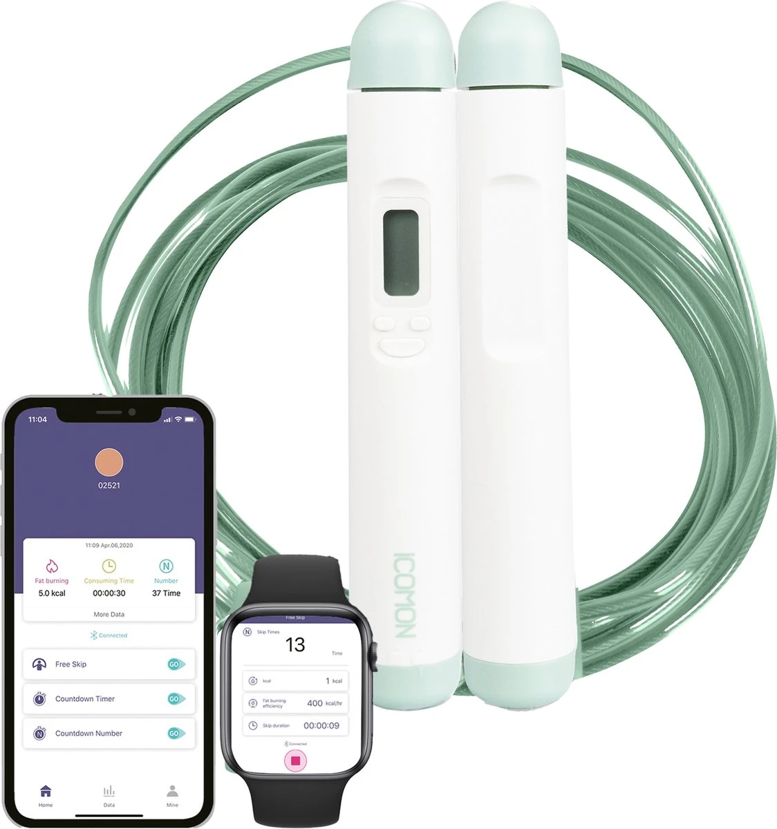 Silvergear Smart Springtouw - 4 Uitdagende Workout Standen - Track Het Aantal Verbrande Calorieën - Slaat Alle Workouts Overzichtelijk Op In De App 1 Silvergear Smart Springtouw - 4 Uitdagende Workout Standen - Track Het Aantal Verbrande Calorieën - Slaat Alle Workouts Overzichtelijk Op In De App