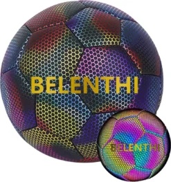 Belenthi Lichtgevende Voetbal - Glow In The Dark Bal - Lichtgevende Bal - Holografisch - Reflecterend