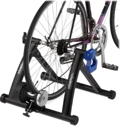 Relaxdays Fietstrainer - Rollenbank Fiets 26-28“ - Hometrainer - Fiets Trainer - Zwart