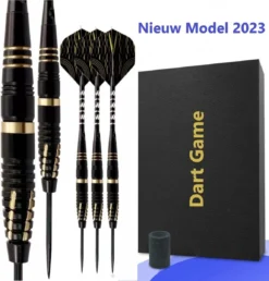 Premium Dartpijlen Van Hoge Kwaliteit Steeltip - Set Van 6 - Dartpijltjes 23 Gram - Origineel Cadeau Professionele Meest Complete Set