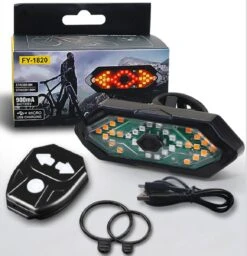GoShops FY-1820 - Richtingaanwijzer Fiets - Knipperlichting - Fietsverlichting - LED - USB Oplaadbaar - Waterbestendig - Afstandsbediening - Draadloos - Verstelbaar - Achterlicht Fiets -Merkloos Verkoop 1159x1200 3