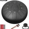 Vevor® Steel Tongue Drum - 25 Cm - 11 Noten - Hangdrum - Yoga Drum - Handpan - Zwart