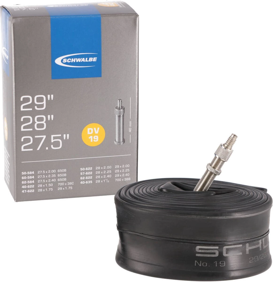 Schwalbe Binnenband 27.5/29 X 1.50/2.40 (40/62-584/635) Dv 40 Mm 5 Schwalbe Binnenband 27.5/29 X 1.50/2.40 (40/62-584/635) Dv 40 Mm - Afbeelding 5