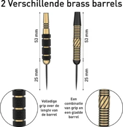DOGMA Dartpijlen - 23 & 24 Gram Darts - Premium Brass Dartspijlen Set - 6 Steeltip Dartpijltjes - Extra Dart Flights & Dart Shafts -Merkloos Verkoop 1164x1200 9
