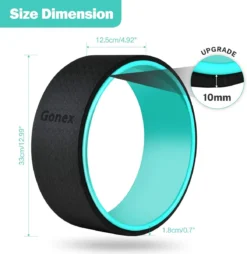 Merkloos Yogawiel - Yogawheel Gonex - Diameter: 33 Cm | 12.5 Cm Breed - Sterk Hoogwaardig Materiaal - Met Dikke Themoplastische Schuimlaag | Voor Ontspannings-, En Stretchoefeningen | Rugrol | Superaanbieding -Merkloos Verkoop 1165x1200 5