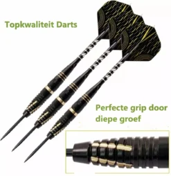 Premium Dartpijlen Van Hoge Kwaliteit Steeltip - Set Van 6 - Dartpijltjes 23 Gram - Origineel Cadeau Professionele Meest Complete Set -Merkloos Verkoop 1166x1200 6