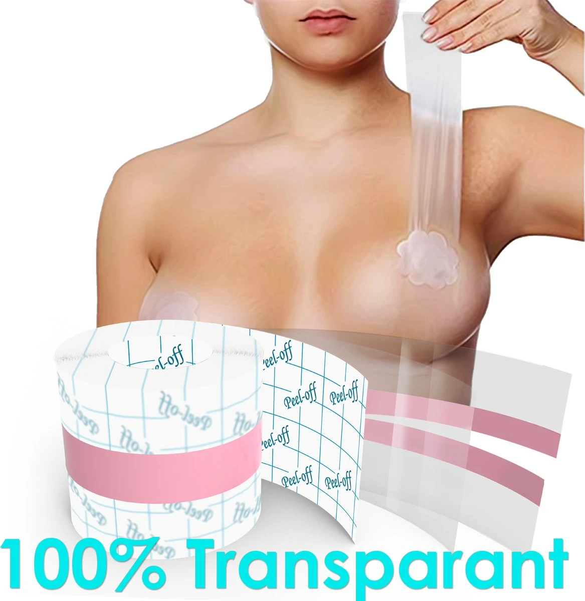 Levanda Transparante Boob Tape 5 Meter– Invisible Boobtape Inc Herbruikbare Nipple Covers- Strapless Plak BH Tape – Fashion Tape Borsten 1 Levanda Transparante Boob Tape 5 Meter– Invisible Boobtape Inc Herbruikbare Nipple Covers- Strapless Plak BH Tape – Fashion Tape Borsten
