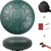 Tongue Drum L | 25cm | 11 Tonen | Klankschaal | Lotus Drum | Meditatie | Yoga | Handpan | Groen