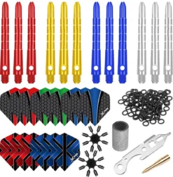 XQ Max Dartset - 146pcs - Shafts - Flights - O-ringen - Dartslijper - Flightsbeschermers - Tools