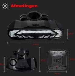 B-care Elektrische Fietsverlichting - Inclusief Afstandsbediening En Richtingaanwijzers - Fietsalarm - Anti Diefstal Alarm - Fiets Achterlicht - Fietsbel - Fiets Accessoires -Merkloos Verkoop 1182x1200 3