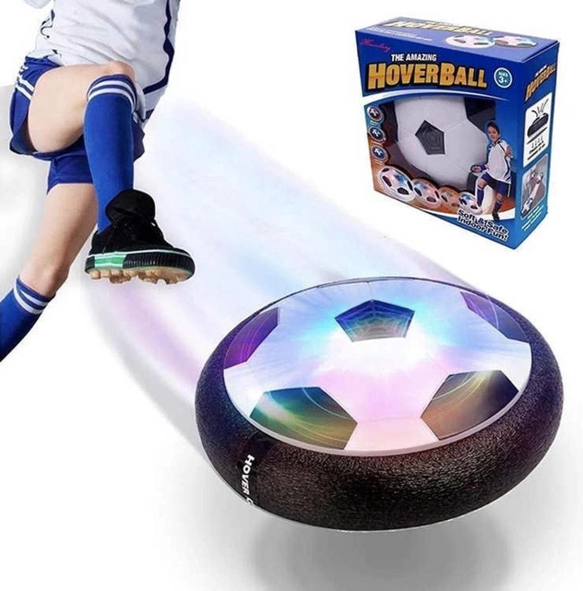 Blossombel Zwevende Hover Bal Met LED Verlichting - Binnen Voetbal- Spelgoed -met Gratis Schroevendraaier + 4 Batterijen 7 Blossombel Zwevende Hover Bal Met LED Verlichting - Binnen Voetbal- Spelgoed -met Gratis Schroevendraaier + 4 Batterijen - Afbeelding 7