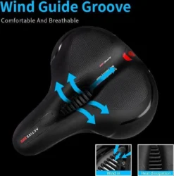 Fietszadel Ergosaddle Luxe; Ergonomisch En Universeel! Breed Zadel Voor De Fiets Met Veerbescherming -Merkloos Verkoop 1185x1200 11