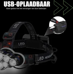 Ultrakrachtige Militaire Hoofdlamp 18000 Lumen - Met 8 LED Koplampen - 800 Meter Bereik - Oplaadbaar - Waterdicht -Merkloos Verkoop 1185x1200 5