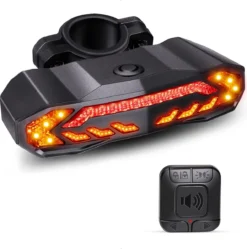 B-care Elektrische Fietsverlichting - Inclusief Afstandsbediening En Richtingaanwijzers - Fietsalarm - Anti Diefstal Alarm - Fiets Achterlicht - Fietsbel - Fiets Accessoires