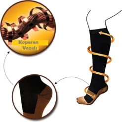 Compressiekousen 3 Paar - Steunkousen Vrouwen En Mannen - Compressie Sokken - Hardloopsokken - Sportsokken - Maat 36-41 S/M -Merkloos Verkoop 1193x1200 6