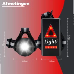 Lighti® LED Hardloop Verlichting - Hardloop Lampjes - Wandel Verlichting - Hardloop Licht - Reflecterend Hardloopvest - Verlichting Hardlopen - Hardloopvest Met Verlichting - Wandelverlichting - USB Oplaadbaar - Verstelbaar -Merkloos Verkoop 1194x1200 14