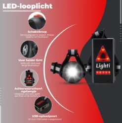 Lighti® LED Hardloop Verlichting - Hardloop Lampjes - Wandel Verlichting - Hardloop Licht - Reflecterend Hardloopvest - Verlichting Hardlopen - Hardloopvest Met Verlichting - Wandelverlichting - USB Oplaadbaar - Verstelbaar -Merkloos Verkoop 1194x1200 15