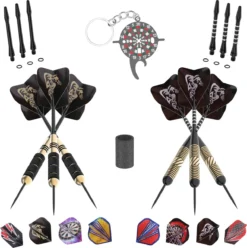 DOGMA Dartpijlen - 23 & 24 Gram Darts - Premium Brass Dartspijlen Set - 6 Steeltip Dartpijltjes - Extra Dart Flights & Dart Shafts -Merkloos Verkoop 1196x1200 22