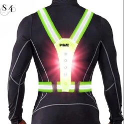 S4Safe On Road Hardloop Verlichting Van Hoge Kwaliteit USB Oplaadbaar (Geel) - One Size Fits All - Hardloopvest Geel - Reflecterend Vest