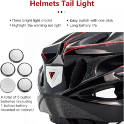 Zacro Fietshelm - Met Bril En Waarschuwingslampje - Nacht Veiligheidshelmen Fietshelm - Voor Volwassenen, MTB, Stadsfietsen - Wit En Zwart -Merkloos Verkoop 1197x1200 31