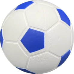 Voetbal Zacht Foam - Ã˜14 Cm WIT-BLAUW - Soft Voetbal - Schuimrubber -