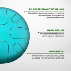 LIDAH® Steel Tongue Drum - A Mineur Constellation Series - Handpan - 28 Cm - Voor Kinderen En Volwassenen - Lotus Yoga Klankschaal -Merkloos Verkoop 1198x1200 26