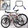 Merkloos Decopatent® Fiets Ophangsysteem Voor 2 Fietsen - Fietsenrek - Legplank Voor Helm - Fietshaak - Muurbeugel Fiets - Wandmontage