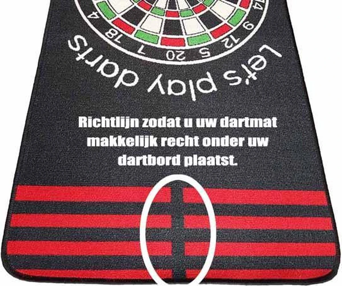 ABC Darts - Dartmat - Antracite Rood - 241 X 80 Cm 7 ABC Darts - Dartmat - Antracite Rood - 241 X 80 Cm - Afbeelding 7