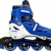 AMIGO Racer Inlineskates - Skeelers Voor Jongens En Meisjes - Blauw/Wit - Maat 34-37