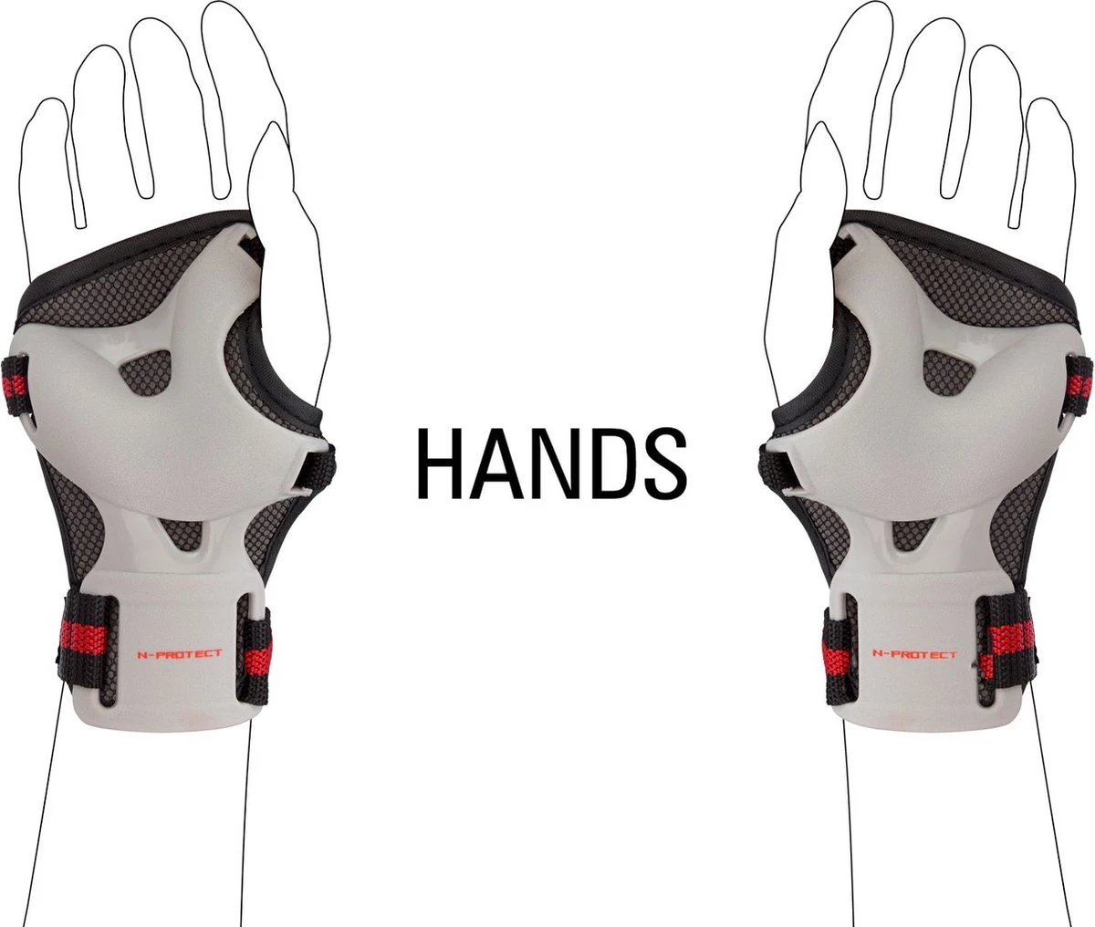 Nijdam Beschermset Junior - Vulcano - Zwart/Grijs/Rood - S 2 Nijdam Beschermset Junior - Vulcano - Zwart/Grijs/Rood - S - Afbeelding 2