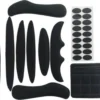Merkloos Foam Pads Setje - Zwart - Fietshelm Inleg Bescherming - Klittenband + Lijm - Inner Padding Voering Voor Helm - 27-delige Set
