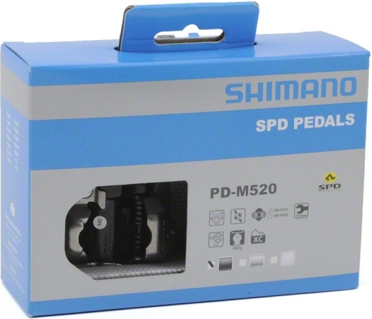 Shimano M520 SPD - MTB Pedalen - Zwart 5 Shimano M520 SPD - MTB Pedalen - Zwart - Afbeelding 5