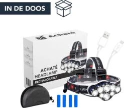 Achaté Hoofdlamp - LED Oplaadbaar - Waterdicht - Tot 500 Meter - Met Rood Waarschuwingslicht -Merkloos Verkoop 1200x1038 1