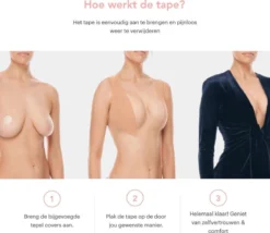 Merkloos Boob Tape Set - 7,5 Cm Breed 5 Meter Lang - Push Up Bra - Fashion Tape - BH Tape - Plak BH - BH Accessoire -Merkloos Verkoop 1200x1041