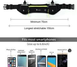 Running Belt | Heuptas | Buik Tas | Sportriem | Hardloop Riem Band Fles | Wandelen | Met Headset | Telefoon | IPhone | Smartphone | Snack | Drinkfles | Waterafstotend | Heup Riem | Zwart -Merkloos Verkoop 1200x1053 2